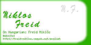 miklos freid business card